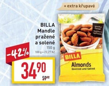 Pražené mandle Billa