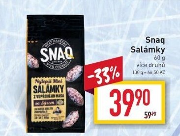 Salámky Snaq Kostelecké uzeniny