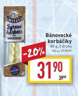 Sýr Korbáčky Bánovecké Milsy