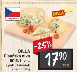 Sýr Niva císařská 50% Billa