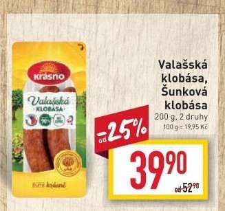 Valašská klobása Krásno