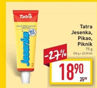 Mléko kondenzované Jesenka Tatra
