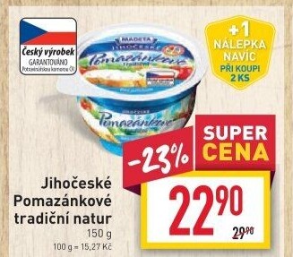 Tradiční pomazánkové Jihočeské Madeta