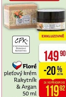 Krém pleťový rakytník a argan Floré