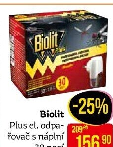 Odpařovač elektrický proti mouchám a komárům 30 nocí Plus Biolit