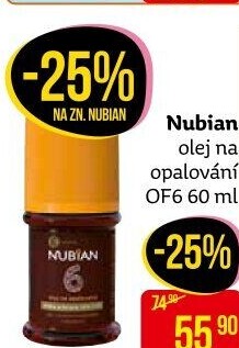 Olej na opalování OF 6 Nubian