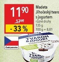 Dezert tvaroh s jogurtem jihočeský Madeta