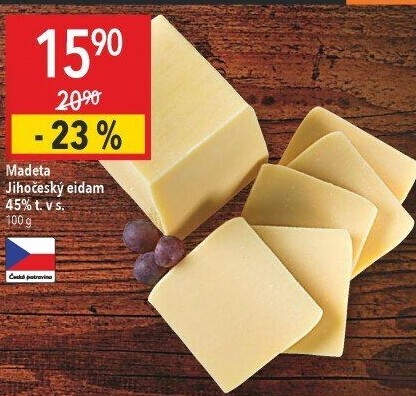 Sýr Eidam Jihočeský 45% Madeta