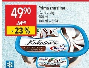 Zmrzlina ve vaničce Prima