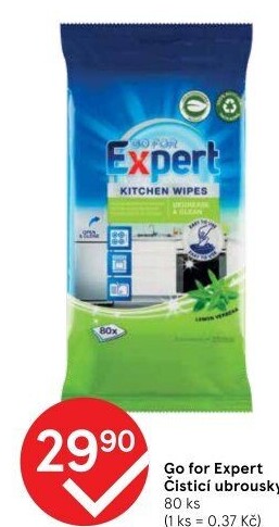 Čisticí vlhčené ubrousky Go For Expert