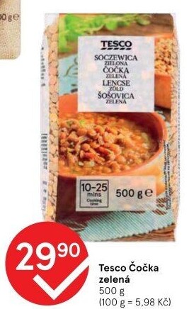 Čočka zelená Tesco