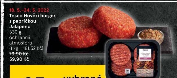 Hovězí burger Jalapeňo Tesco