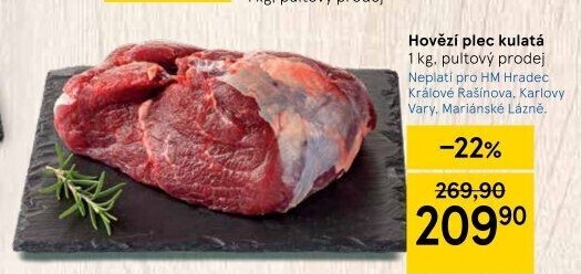 Hovězí plec kulatá - falešná svíčková