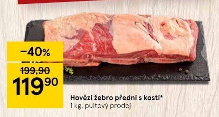 Hovězí přední s kostí - žebro