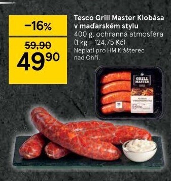 Klobásy maďarské Grill Master Tesco