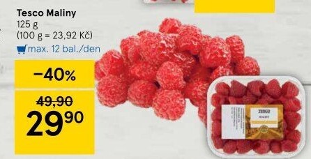 Maliny Tesco
