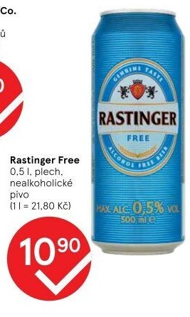 Nealkoholické pivo Free Rastinger