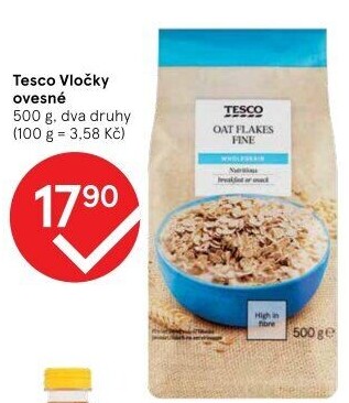 Ovesné vločky Tesco