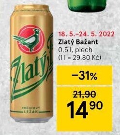 Pivo Zlatý Bažant