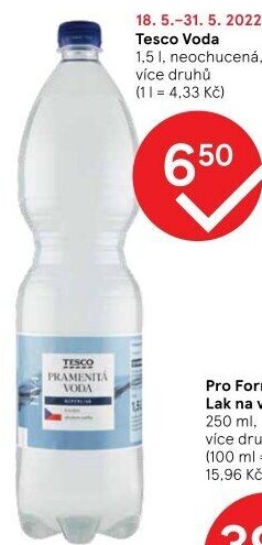 Přírodní voda Tesco