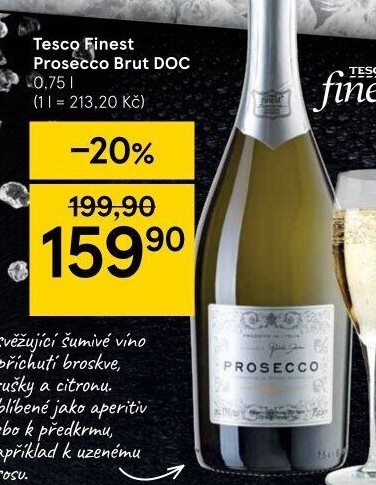 Prosecco brut DOC Tesco finest