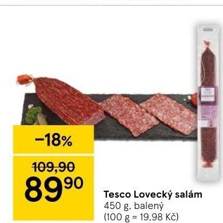Salám lovecký Tesco