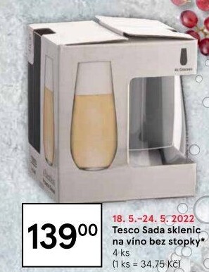 Sklenice na víno Tesco