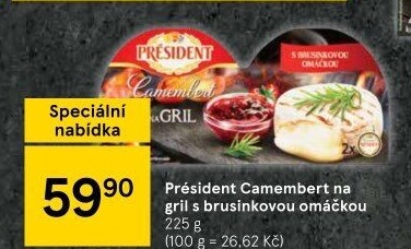 Sýr Camembert na gril Président