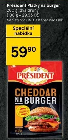 Sýr na burger Président