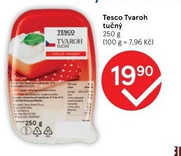Tvaroh tučný Tesco