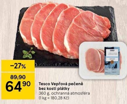 Vepřová pečeně bez kosti Tesco