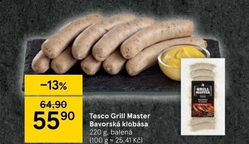 Bavorská klobása Grill Master Tesco