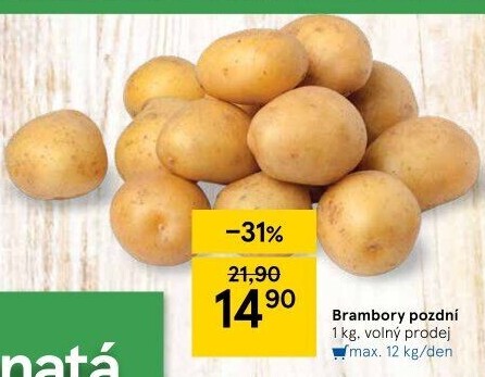 Brambory konzumní pozdní