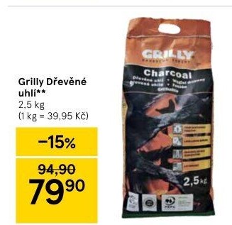 Dřevěné uhlí Grilly