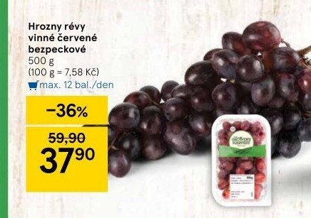 Hrozny červené bezsemenné