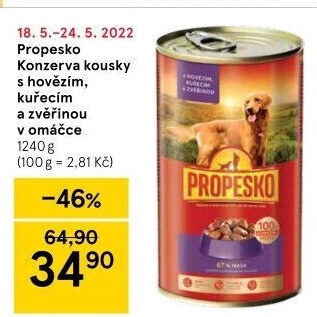 Konzerva pro psy Propesko
