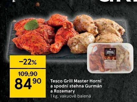 Marinovaná kuřecí stehna Gurmán a Rozemary Grill Master Tesco