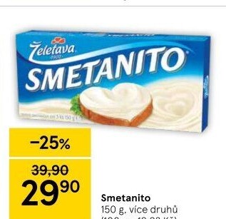 Sýr tavený Smetanito Želetava