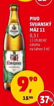 Pivo světlý ležák 11° Svijanský Máz Svijany