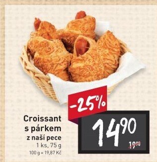 Croissant s párkem
