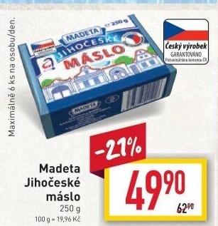 Máslo Jihočeské Madeta