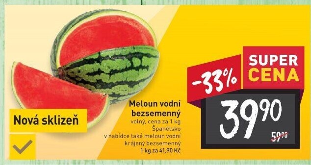 Meloun vodní bezsemenný