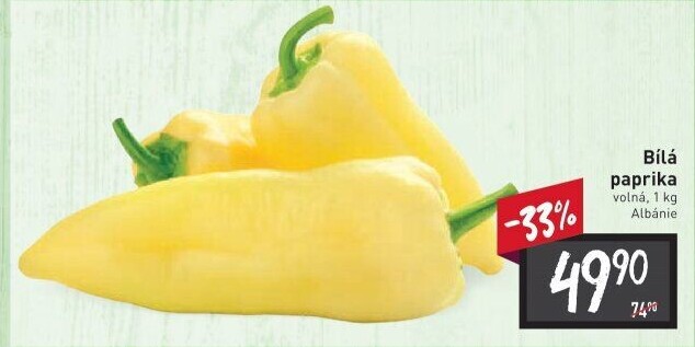 Paprika bílá