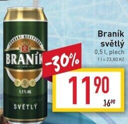 Pivo světlý ležák Braník