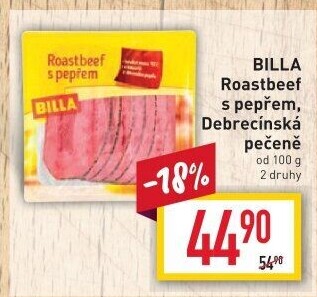 Roastbeef s pepřem Billa