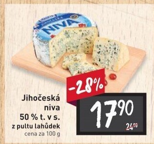 Sýr Niva Jihočeská 50% Madeta
