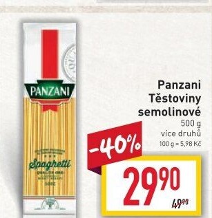 Těstoviny Panzani