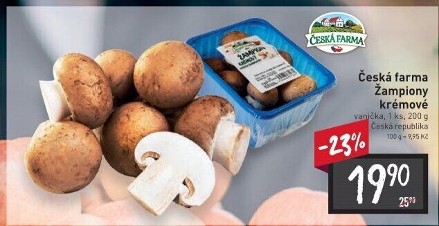 Žampiony krémové Česká farma