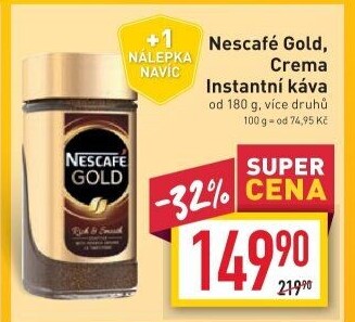 Instantní kávy Nescafé Gold