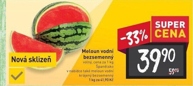 Meloun vodní bezsemenný